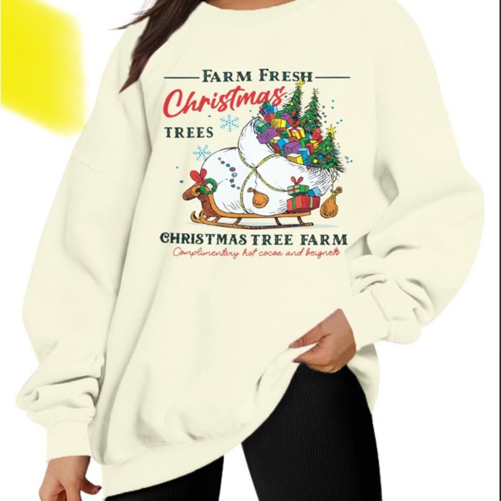 Christmas Tree Farm Graphic Sweater-Small